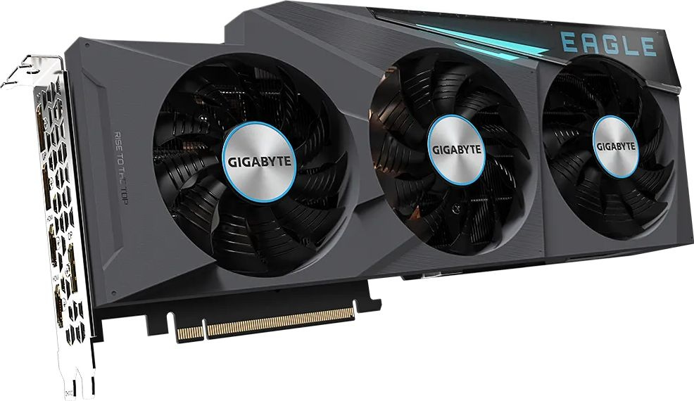 Видеокарта Gigabyte PCI-E 4.0 GV-N3080EAGLE-12GD LHR NVIDIA GeForce RTX 3080 12288Mb 384 GDDR6X 1710/19000 HDMIx2 DPx3 HDCP Ret — фото 3
