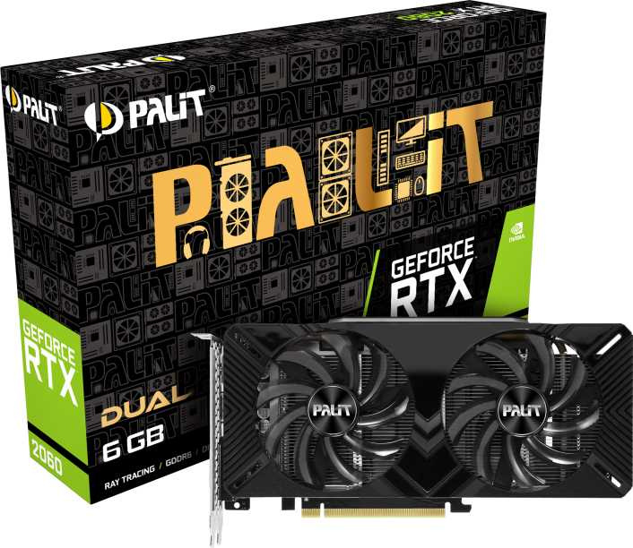 Видеокарта Palit PCI-E PA-RTX2060 DUAL 6G no LED NVIDIA GeForce RTX 2060 6144Mb 192 GDDR6 1365/14000 DVIx1 HDMIx1 DPx1 HDCP Ret — фото 7