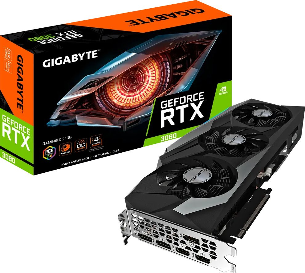 Видеокарта Gigabyte PCI-E 4.0 GV-N3080GAMING OC-12GD LHR NVIDIA GeForce RTX 3080 12288Mb 384 GDDR6X 1755/19000 HDMIx2 DPx3 HDCP Ret — фото 6