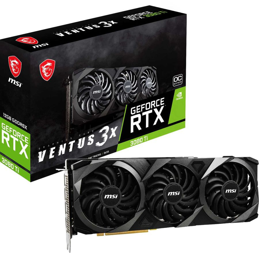 Видеокарта MSI PCI-E 4.0 RTX 3080 Ti VENTUS 3X 12G OC RU NVIDIA GeForce RTX 3080TI 12288Mb 384 GDDR6X 1695/19000 HDMIx1 DPx3 HDCP Ret — фото 11