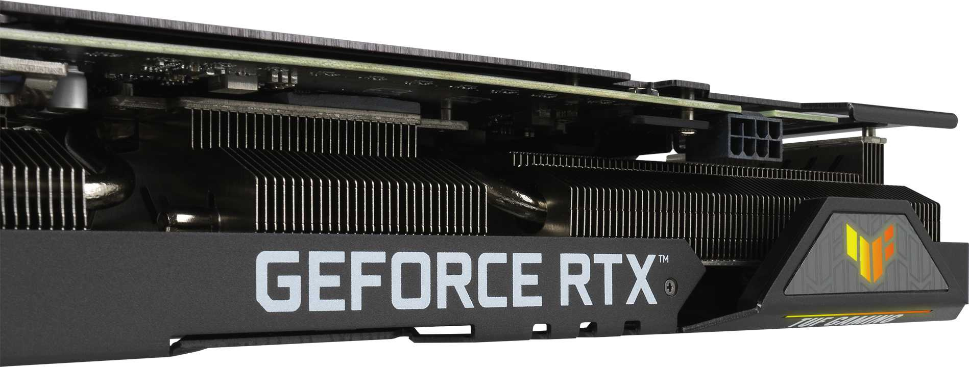 Видеокарта Asus PCI-E 4.0 TUF-RTX3060TI-O8G-V2-GAMING LHR NVIDIA GeForce RTX 3060Ti 8192Mb 256 GDDR6 1755/14000 HDMIx2 DPx3 HDCP Ret