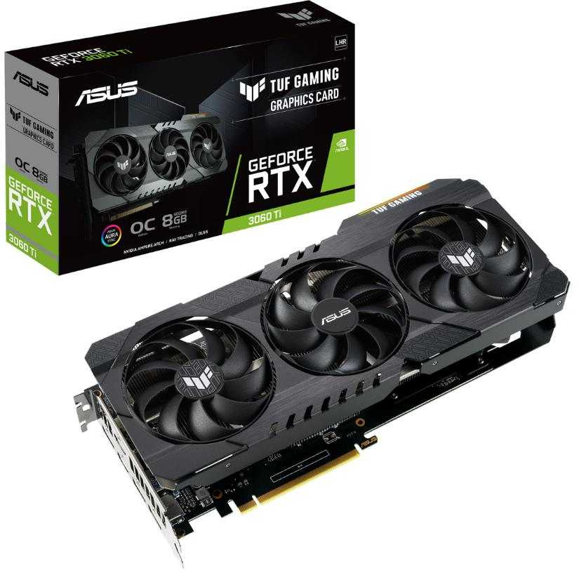 Видеокарта Asus PCI-E 4.0 TUF-RTX3060TI-O8G-V2-GAMING LHR NVIDIA GeForce RTX 3060Ti 8192Mb 256 GDDR6 1755/14000 HDMIx2 DPx3 HDCP Ret — фото 9