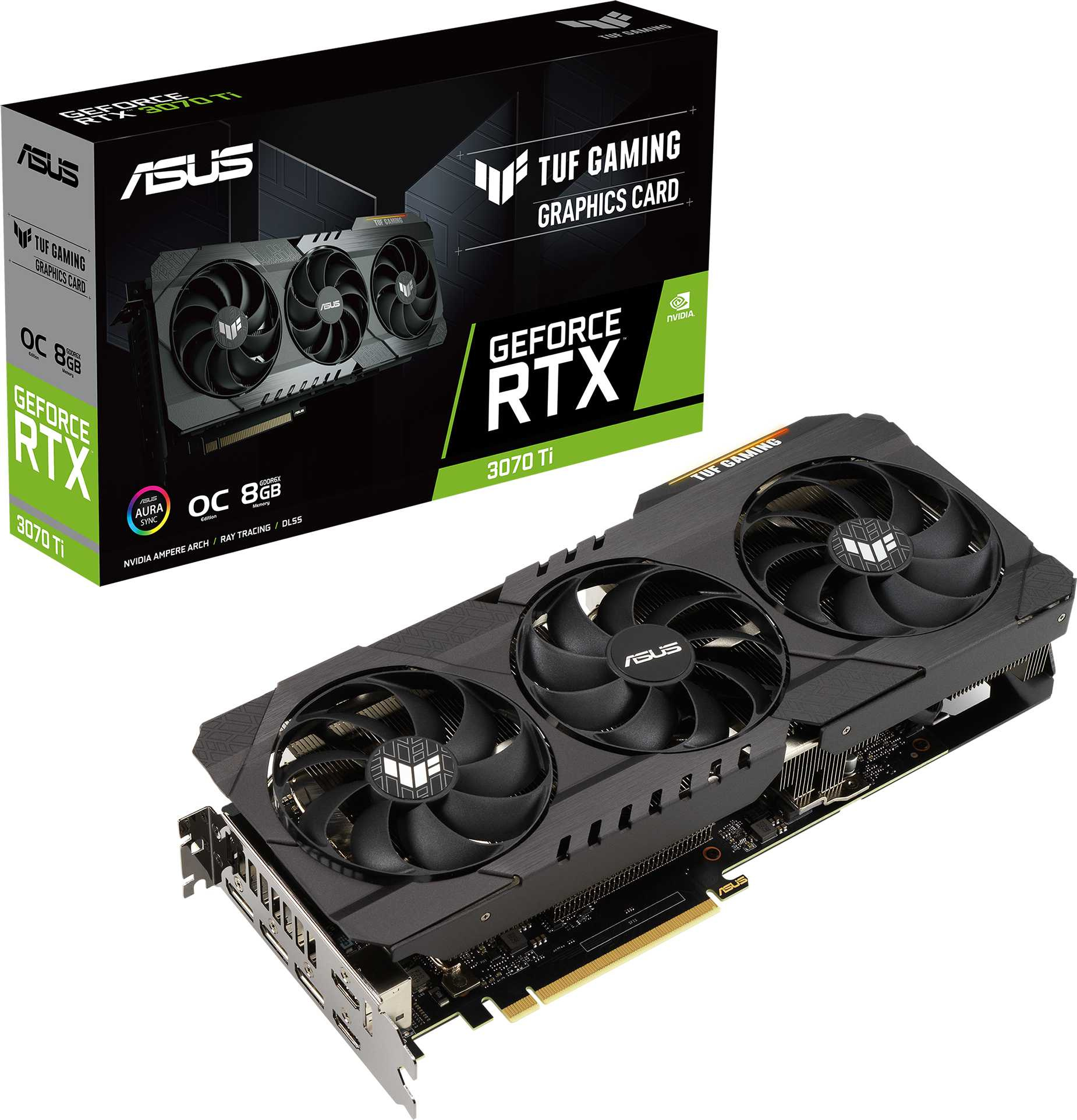 Видеокарта Asus PCI-E 4.0 TUF-RTX3070TI-O8G-GAMING NVIDIA GeForce RTX 3070TI 8192Mb 256 GDDR6X 1785/19000 HDMIx2 DPx3 HDCP Ret — фото 2