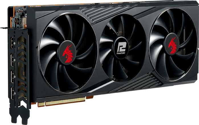 Видеокарта PowerColor PCI-E 4.0 AXRX 6800XT 16GBD6-3DHR/OC AMD Radeon RX 6800XT 16384Mb 256 GDDR6 2015/16000 HDMIx1 DPx3 HDCP Ret — фото 2