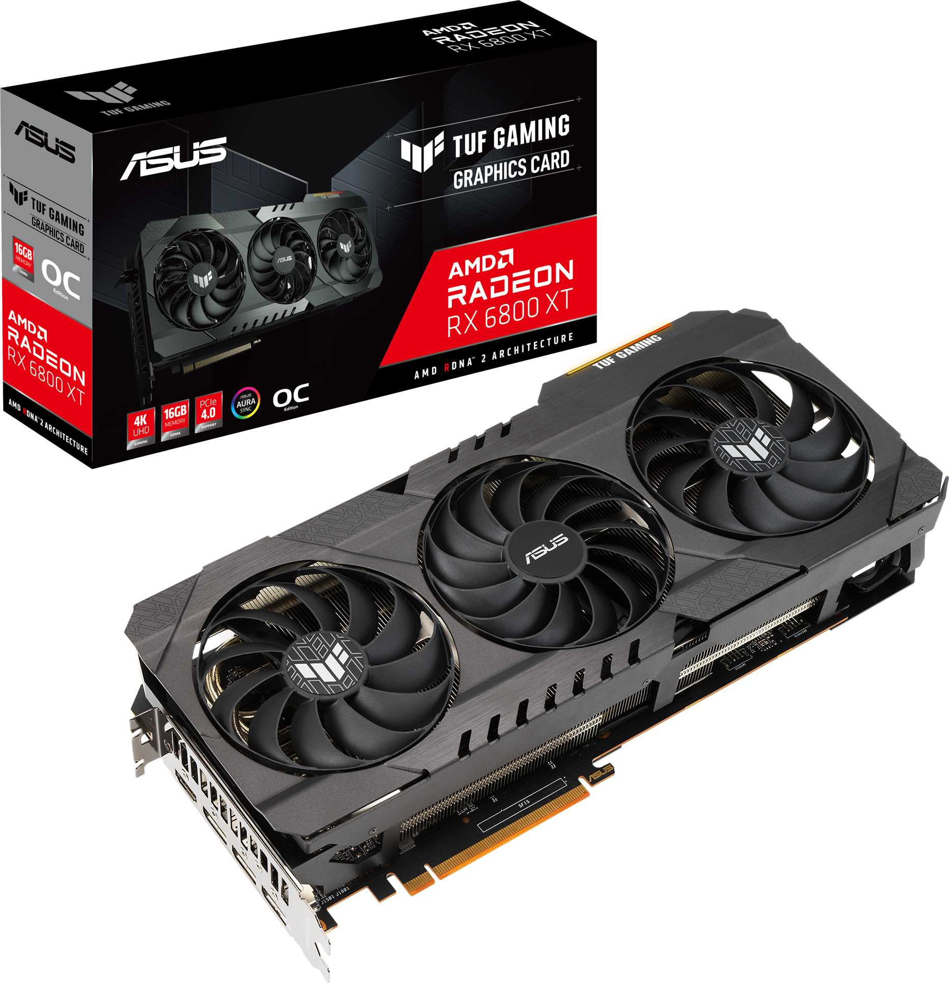 Видеокарта Asus PCI-E 4.0 TUF-RX6800XT-O16G-GAMING AMD Radeon RX 6800XT 16384Mb 256 GDDR6 2065/16000 HDMIx1 DPx3 HDCP Ret — фото 8