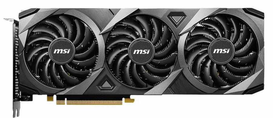 Видеокарта MSI PCI-E 4.0 RTX 3060 VENTUS 3X 12G OC NVIDIA GeForce RTX 3060 12288Mb 192 GDDR6 1680/15000 HDMIx1 DPx3 HDCP Ret