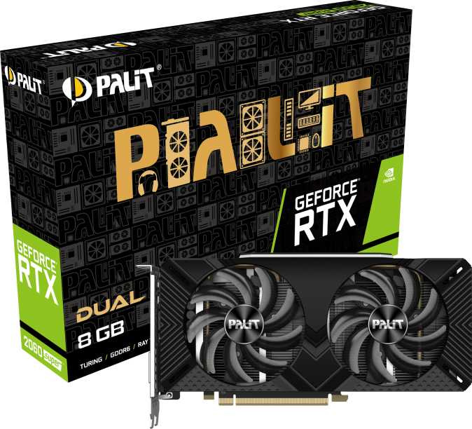 Видеокарта Palit PCI-E PA-RTX2060SUPER DUAL 8G no LED NVIDIA GeForce RTX 2060SUPER 8192Mb 256 GDDR6 1470/14000 DVIx1 HDMIx1 DPx1 HDCP Ret — фото 5