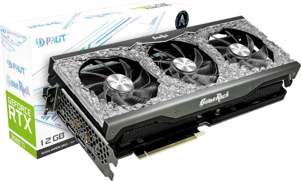 Видеокарта Palit PCI-E 4.0 PA-RTX3080Ti GAMEROCK 12GB NVIDIA GeForce RTX 3080TI 12288Mb 384 GDDR6X 1365/19000 HDMIx1 DPx3 HDCP Ret — фото 10