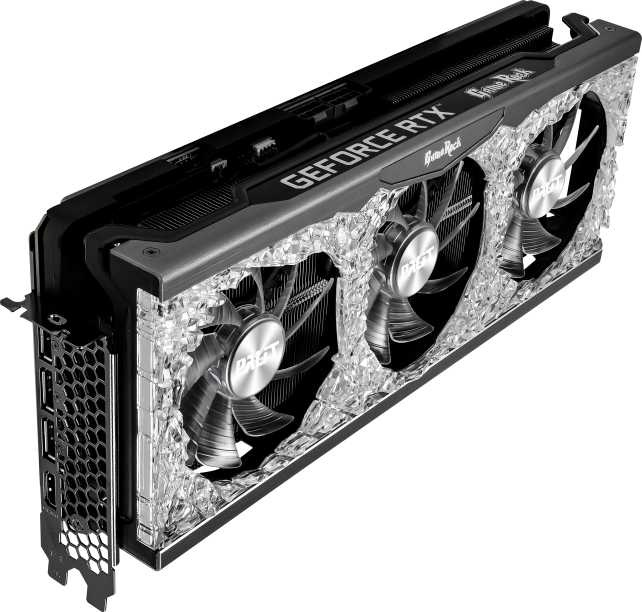 Видеокарта Palit PCI-E 4.0 PA-RTX3070TI GAMEROCK OC 8G NVIDIA GeForce RTX 3070TI 8192Mb 256 GDDR6X 1575/19000 HDMIx1 DPx3 HDCP Ret — фото 4