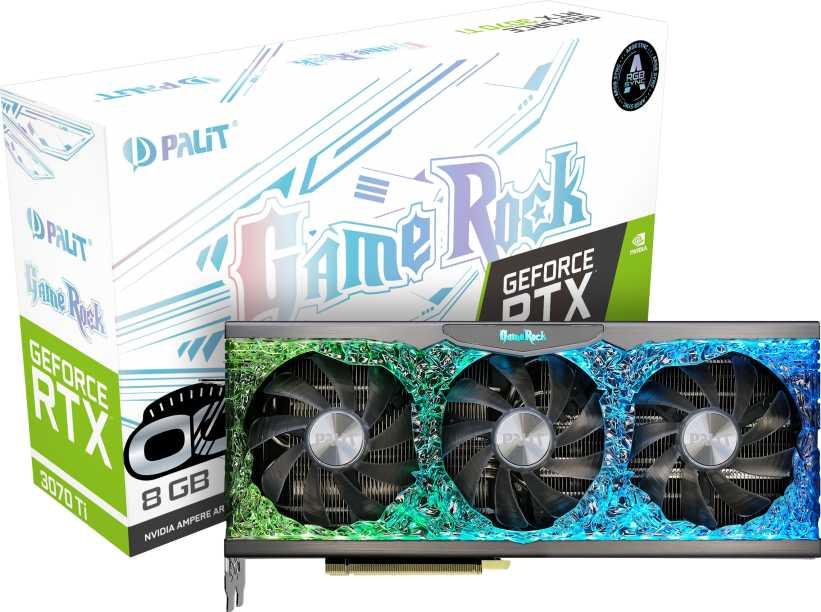 Видеокарта Palit PCI-E 4.0 PA-RTX3070TI GAMEROCK OC 8G NVIDIA GeForce RTX 3070TI 8192Mb 256 GDDR6X 1575/19000 HDMIx1 DPx3 HDCP Ret — фото 10