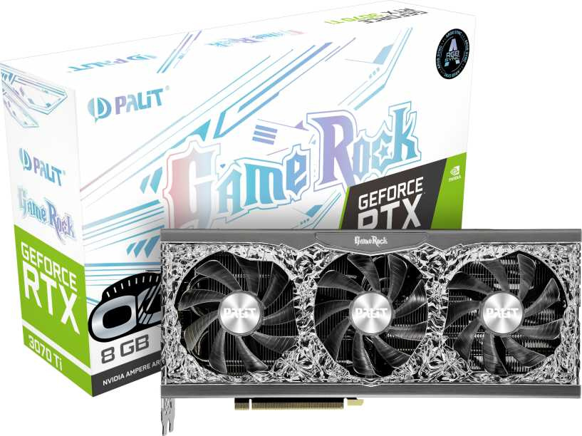 Видеокарта Palit PCI-E 4.0 PA-RTX3070TI GAMEROCK OC 8G NVIDIA GeForce RTX 3070TI 8192Mb 256 GDDR6X 1575/19000 HDMIx1 DPx3 HDCP Ret — фото 11