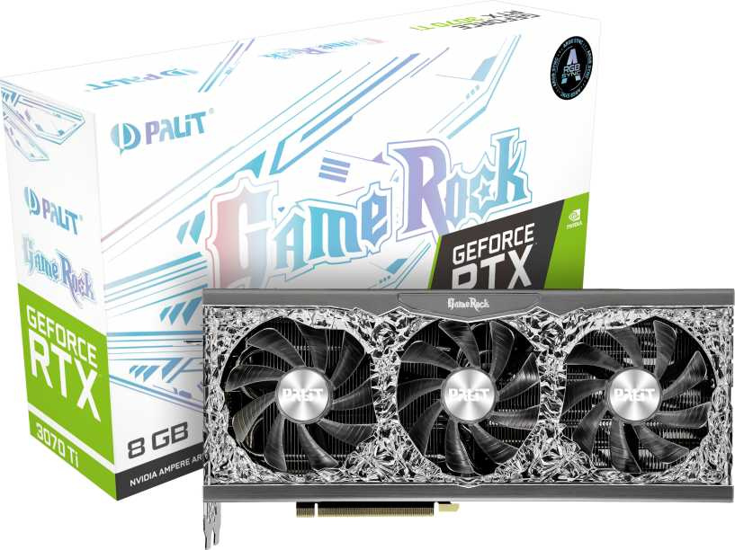 Видеокарта Palit PCI-E 4.0 PA-RTX3070TI GAMEROCK 8G NVIDIA GeForce RTX 3070TI 8192Mb 256 GDDR6X 1575/19000 HDMIx1 DPx3 HDCP Ret — фото 8