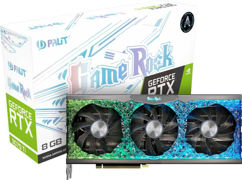 Видеокарта Palit PCI-E 4.0 PA-RTX3070TI GAMEROCK 8G NVIDIA GeForce RTX 3070TI 8192Mb 256 GDDR6X 1575/19000 HDMIx1 DPx3 HDCP Ret — фото 9