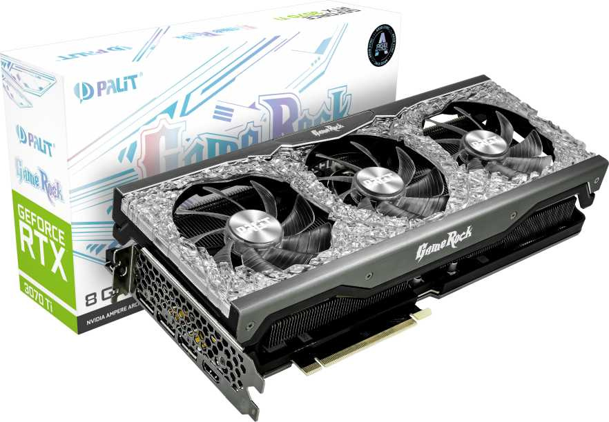 Видеокарта Palit PCI-E 4.0 PA-RTX3070TI GAMEROCK 8G NVIDIA GeForce RTX 3070TI 8192Mb 256 GDDR6X 1575/19000 HDMIx1 DPx3 HDCP Ret — фото 10