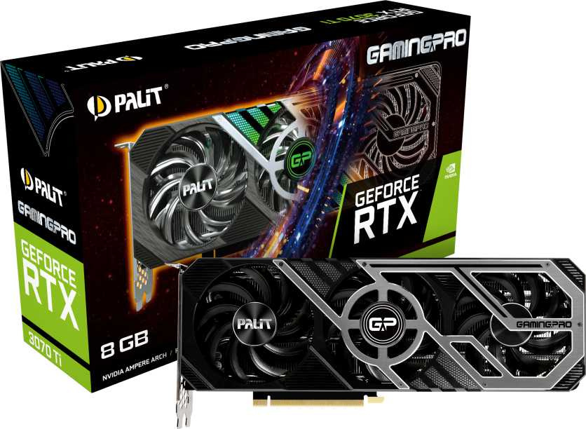 Видеокарта Palit PCI-E 4.0 PA-RTX3070TI GAMINGPRO 8G NVIDIA GeForce RTX 3070TI 8192Mb 256 GDDR6X 1575/19000 HDMIx1 DPx3 HDCP Ret — фото 10