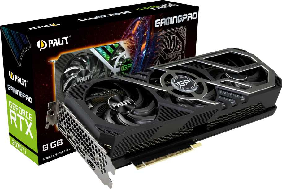 Видеокарта Palit PCI-E 4.0 PA-RTX3070TI GAMINGPRO 8G NVIDIA GeForce RTX 3070TI 8192Mb 256 GDDR6X 1575/19000 HDMIx1 DPx3 HDCP Ret — фото 11