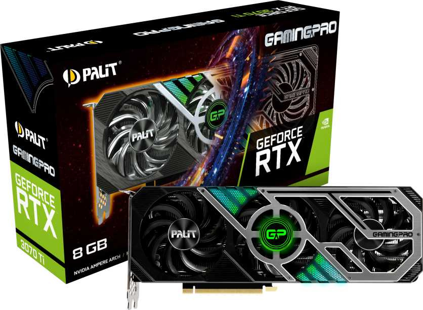 Видеокарта Palit PCI-E 4.0 PA-RTX3070TI GAMINGPRO 8G NVIDIA GeForce RTX 3070TI 8192Mb 256 GDDR6X 1575/19000 HDMIx1 DPx3 HDCP Ret — фото 12