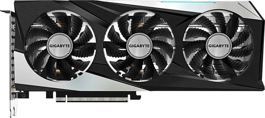 Видеокарта Gigabyte PCI-E 4.0 GV-N3060GAMING OC-12GD 2.0 LHR NVIDIA GeForce RTX 3060 12288Mb 192 GDDR6 1837/15000 HDMIx2 DPx2 HDCP Ret — фото 4