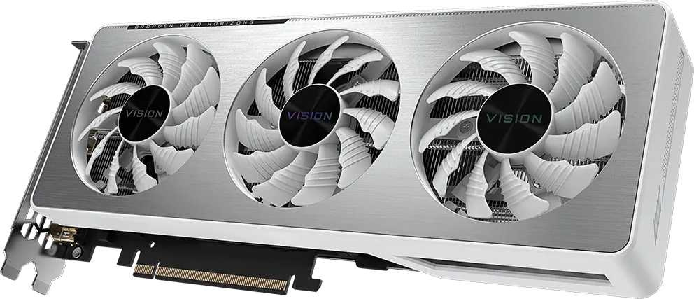 Видеокарта Gigabyte PCI-E 4.0 GV-N3060VISION OC-12GD 2.0 LHR NVIDIA GeForce RTX 3060 12288Mb 192 GDDR6 1837/15000 HDMIx2 DPx2 HDCP Ret — фото 3