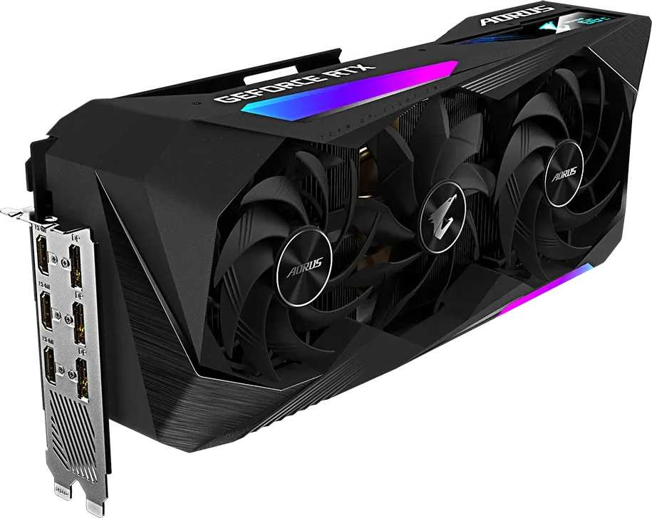 Видеокарта Gigabyte PCI-E 4.0 GV-N307TAORUS M-8GD NVIDIA GeForce RTX 3070TI 8192Mb 256 GDDR6X 1875/19000 HDMIx3 DPx3 HDCP Ret — фото 4