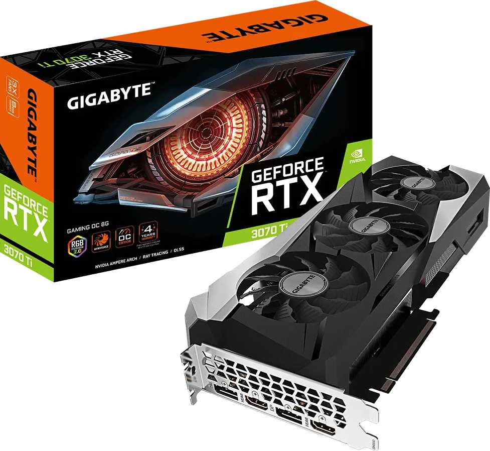 Видеокарта Gigabyte PCI-E 4.0 GV-N307TGAMING OC-8GD NVIDIA GeForce RTX 3070TI 8192Mb 256 GDDR6X 1830/19000 HDMIx2 DPx2 HDCP Ret — фото 9