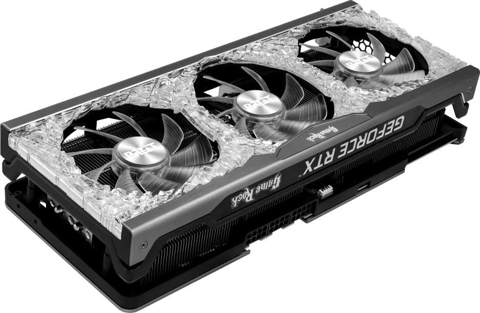 Видеокарта Palit PCI-E 4.0 PA-RTX3080 GAMEROCK 10G V1 LHR NVIDIA GeForce RTX 3080 10240Mb 320 GDDR6X 1440/19000 HDMIx1 DPx3 HDCP Ret — фото 8