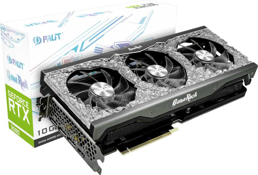 Видеокарта Palit PCI-E 4.0 PA-RTX3080 GAMEROCK 10G V1 LHR NVIDIA GeForce RTX 3080 10240Mb 320 GDDR6X 1440/19000 HDMIx1 DPx3 HDCP Ret — фото 13