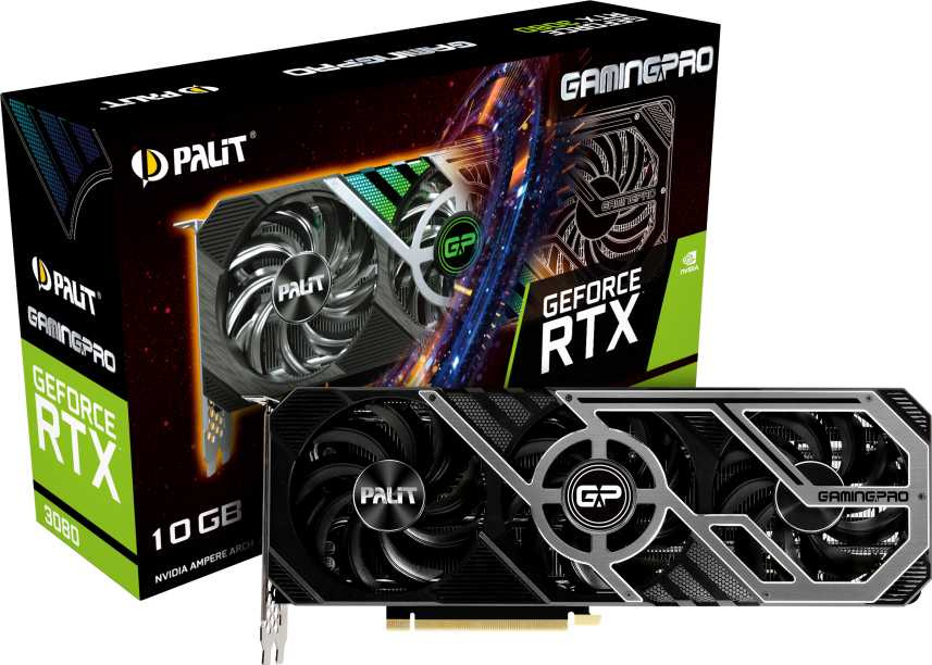 Видеокарта Palit PCI-E 4.0 PA-RTX3080 GAMINGPRO 10G V1 LHR NVIDIA GeForce RTX 3080 10240Mb 320 GDDR6X 1440/19000 HDMIx1 DPx3 HDCP Ret — фото 9