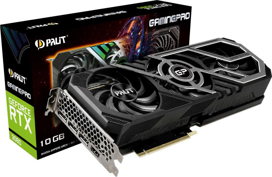 Видеокарта Palit PCI-E 4.0 PA-RTX3080 GAMINGPRO 10G V1 LHR NVIDIA GeForce RTX 3080 10240Mb 320 GDDR6X 1440/19000 HDMIx1 DPx3 HDCP Ret — фото 10