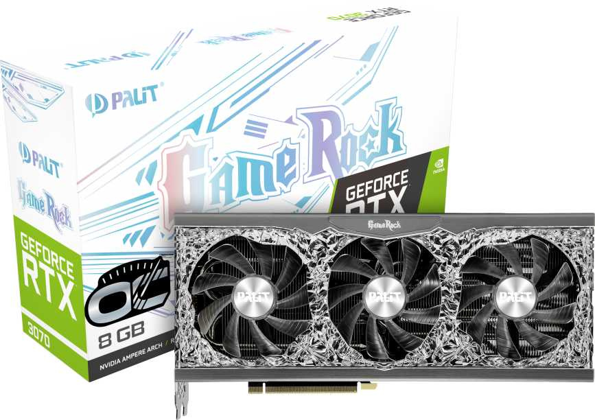 Видеокарта Palit PCI-E 4.0 PA-RTX3070 GAMEROCK OC 8G V1 LHR NVIDIA GeForce RTX 3070 8192Mb 256 GDDR6 1500/14000 HDMIx1 DPx3 HDCP Ret — фото 12