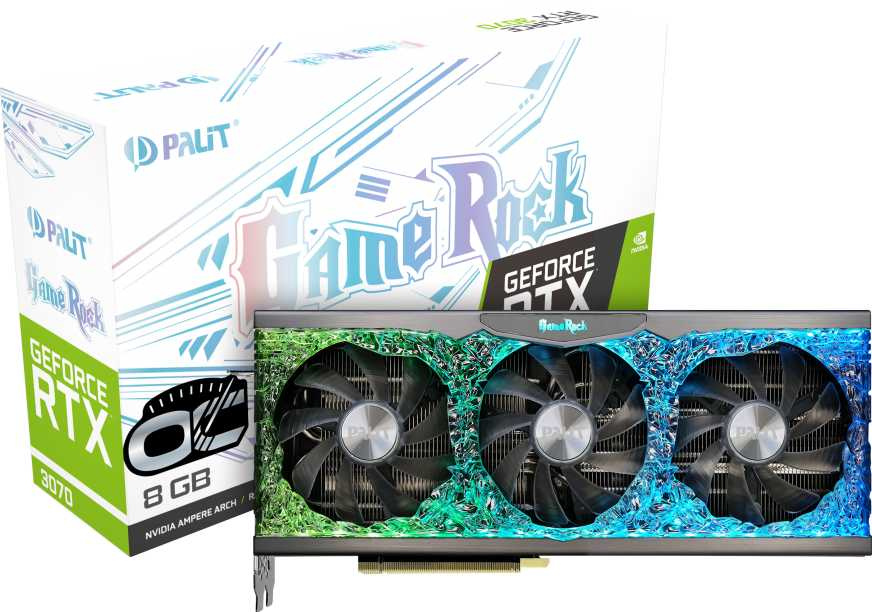 Видеокарта Palit PCI-E 4.0 PA-RTX3070 GAMEROCK OC 8G V1 LHR NVIDIA GeForce RTX 3070 8192Mb 256 GDDR6 1500/14000 HDMIx1 DPx3 HDCP Ret — фото 13