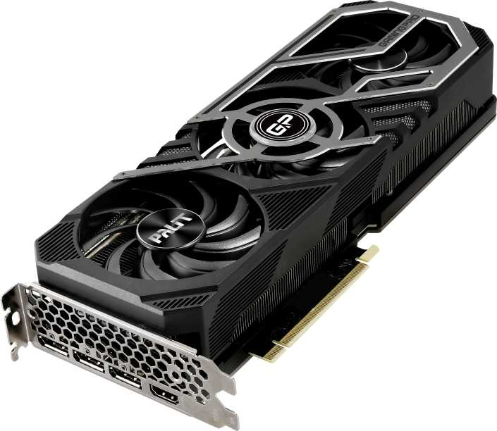 Видеокарта Palit PCI-E 4.0 PA-RTX3070 GAMINGPRO 8G V1 LHR NVIDIA GeForce RTX 3070 8192Mb 256 GDDR6 1500/14000 HDMIx1 DPx3 HDCP Ret — фото 2