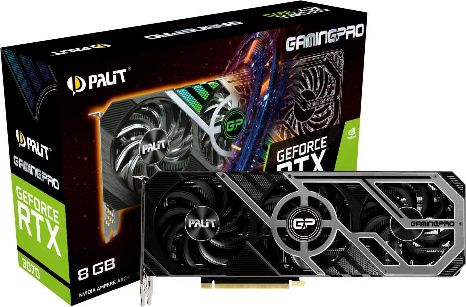 Видеокарта Palit PCI-E 4.0 PA-RTX3070 GAMINGPRO 8G V1 LHR NVIDIA GeForce RTX 3070 8192Mb 256 GDDR6 1500/14000 HDMIx1 DPx3 HDCP Ret — фото 7