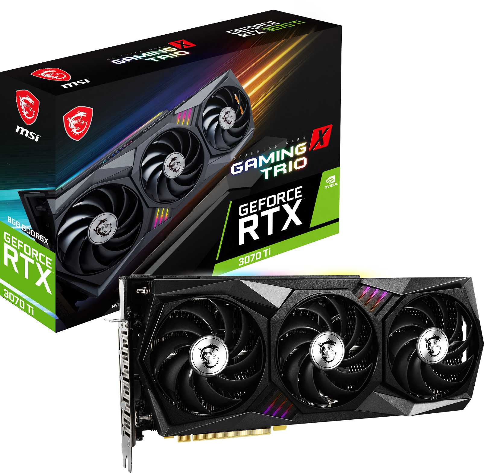 Видеокарта MSI PCI-E 4.0 RTX 3070 Ti GAMING X TRIO 8G NVIDIA GeForce RTX 3070TI 8192Mb 256 GDDR6X 1830/19000 HDMIx1 DPx3 HDCP Ret — фото 9