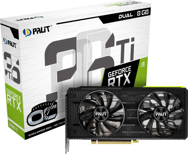 Видеокарта Palit PCI-E 4.0 PA-RTX3060Ti DUAL OC 8G V1 LHR NVIDIA GeForce RTX 3060Ti 8192Mb 256 GDDR6 1410/14000 HDMIx1 DPx3 HDCP Ret — фото 11