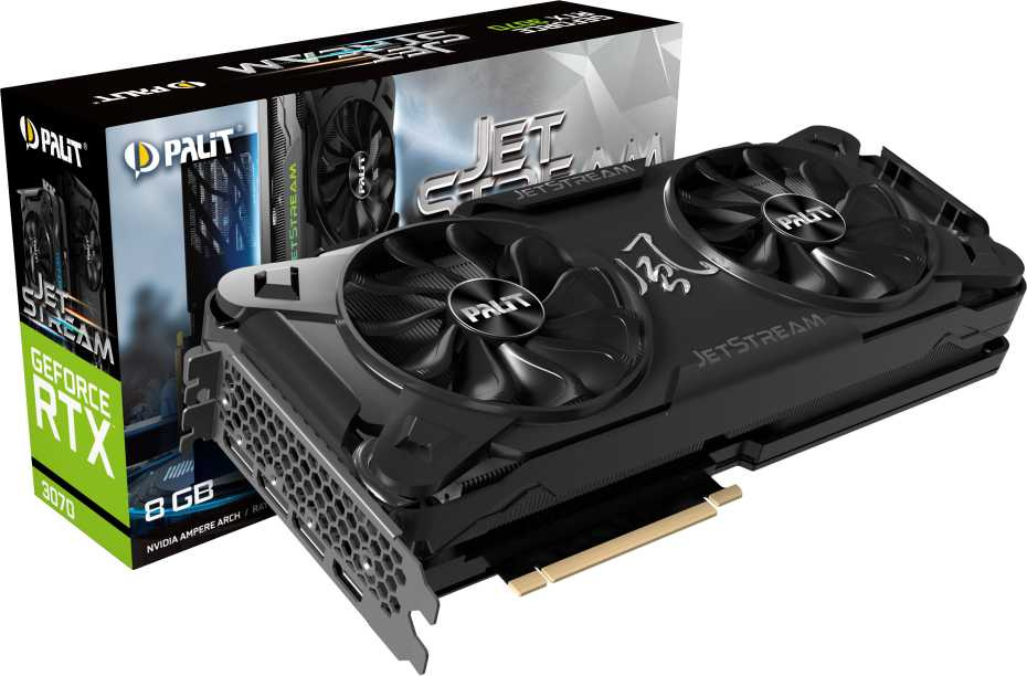 Видеокарта Palit PCI-E 4.0 PA-RTX3070 JETSTREAM 8G V1 LHR NVIDIA GeForce RTX 3070 8192Mb 256 GDDR6 1500/14000 HDMIx1 DPx3 HDCP Ret — фото 12