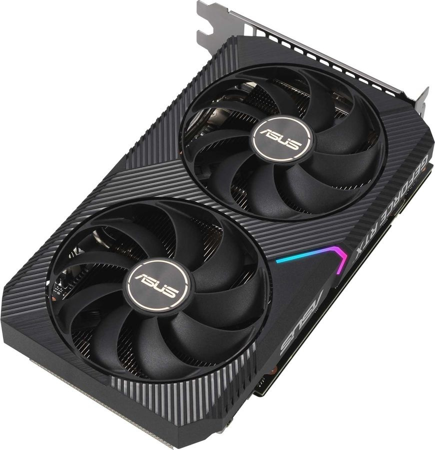 Видеокарта Asus PCI-E 4.0 DUAL-RTX3060-O12G-V2 LHR (90YV0GB2-M0NA10) NVIDIA GeForce RTX 3060 12288Mb 192 GDDR6 1837/15000 HDMIx1 DPx3 HDCP Ret — фото 4