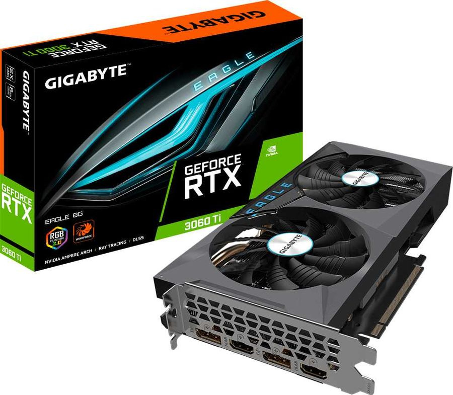 Видеокарта Gigabyte PCI-E 4.0 GV-N306TEAGLE-8GD 2.0 LHR NVIDIA GeForce RTX 3060Ti 8192Mb 256 GDDR6 1665/14000 HDMIx2 DPx2 HDCP Ret — фото 8