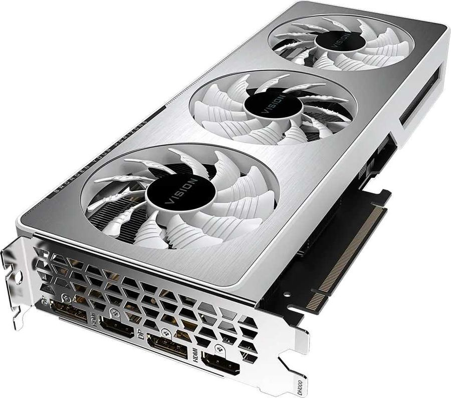 Видеокарта Gigabyte PCI-E 4.0 GV-N306TVISION OC-8GD 2.0 LHR NVIDIA GeForce RTX 3060Ti 8192Mb 256 GDDR6 1755/14000 HDMIx2 DPx2 HDCP Ret — фото 3