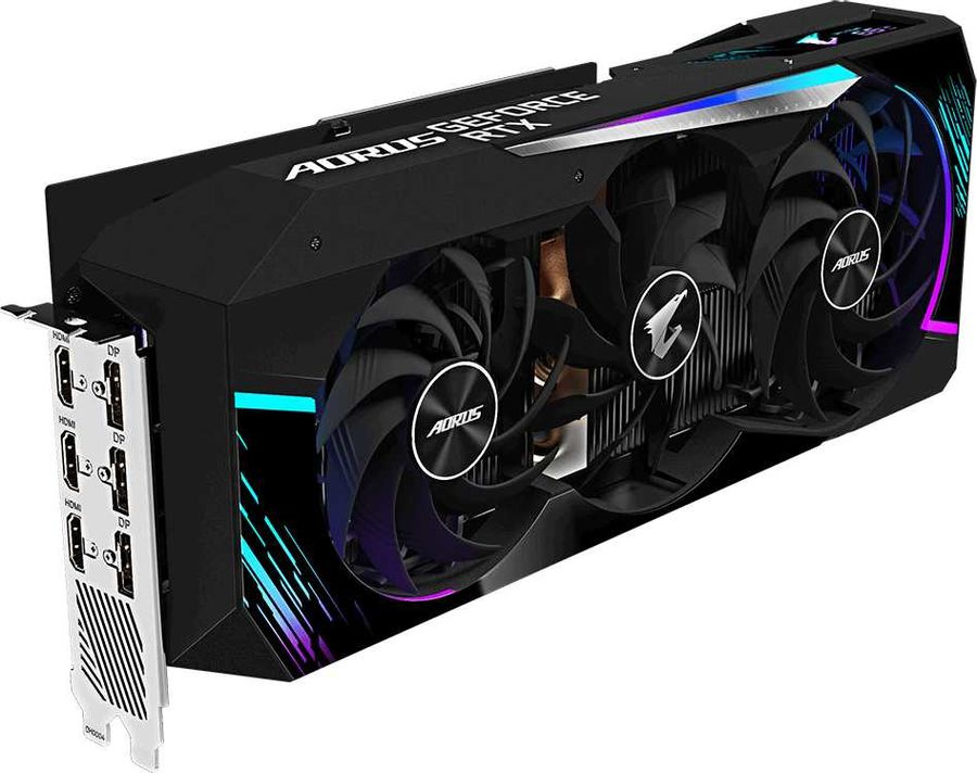 Видеокарта Gigabyte PCI-E 4.0 GV-N3080AORUS M-10GD 3.0 LHR NVIDIA GeForce RTX 3080 10240Mb 320 GDDR6X 1845/19000 HDMIx3 DPx3 HDCP Ret — фото 3
