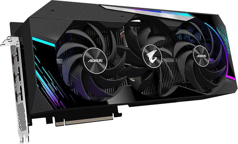 Видеокарта Gigabyte PCI-E 4.0 GV-N3080AORUS M-10GD 3.0 LHR NVIDIA GeForce RTX 3080 10240Mb 320 GDDR6X 1845/19000 HDMIx3 DPx3 HDCP Ret — фото 4