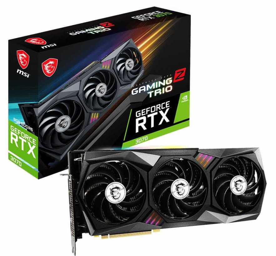 Видеокарта MSI PCI-E 4.0 RTX 3070 GAMING Z TRIO 8G LHR NVIDIA GeForce RTX 3070 8192Mb 256 GDDR6 1845/14000 HDMIx1 DPx3 HDCP Ret — фото 5