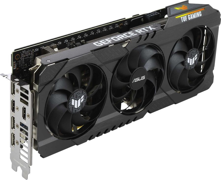 Видеокарта Asus PCI-E 4.0 TUF-RTX3060-O12G-V2-GAMING LHR NVIDIA GeForce RTX 3060 12288Mb 192 GDDR6 1852/15000 HDMIx2 DPx3 HDCP Ret — фото 6