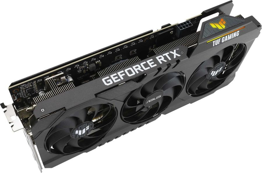 Видеокарта Asus PCI-E 4.0 TUF-RTX3060-O12G-V2-GAMING LHR NVIDIA GeForce RTX 3060 12288Mb 192 GDDR6 1852/15000 HDMIx2 DPx3 HDCP Ret — фото 8