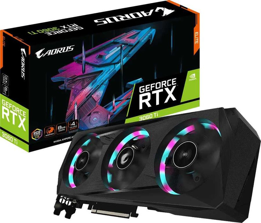 Видеокарта Gigabyte PCI-E 4.0 GV-N306TAORUS E-8GD 2.0 LHR NVIDIA GeForce RTX 3060Ti 8192Mb 256 GDDR6 1785/14000 HDMIx2 DPx2 HDCP Ret — фото 9
