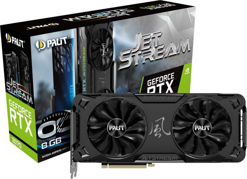 Видеокарта Palit PCI-E 4.0 PA-RTX3070 JETSTREAM OC 8G V1 LHR NVIDIA GeForce RTX 3070 8192Mb 256 GDDR6 1500/14000 HDMIx1 DPx3 HDCP Ret — фото 11