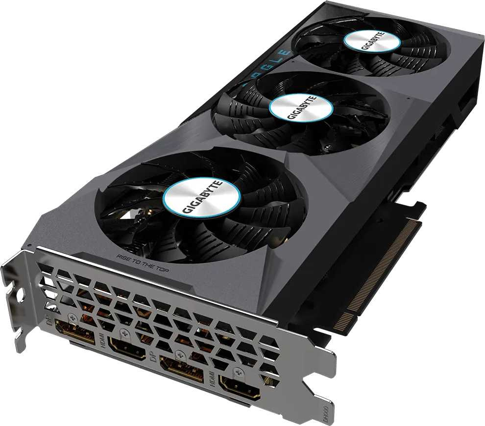 Видеокарта Gigabyte PCI-E 4.0 GV-N3070EAGLE OC-8GD 2.0 LHR NVIDIA GeForce RTX 3070 8192Mb 256 GDDR6 1770/14000 HDMIx2 DPx2 HDCP Ret — фото 4