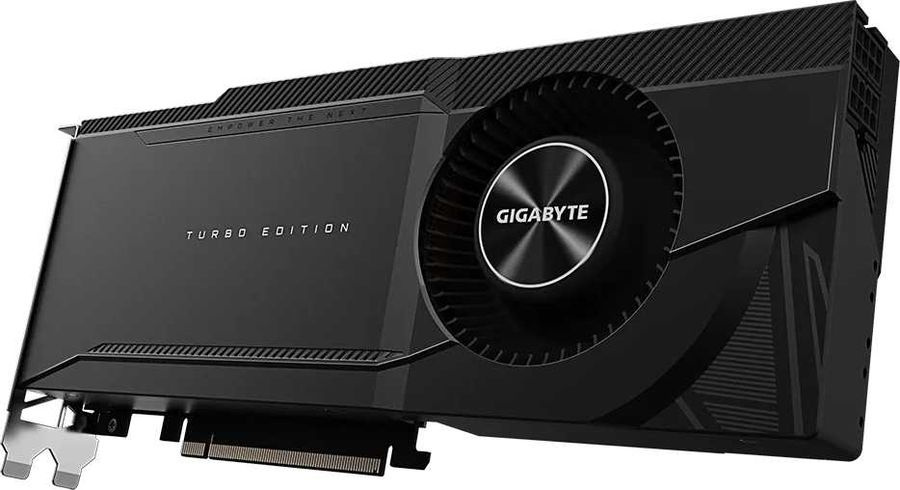 Видеокарта Gigabyte PCI-E 4.0 GV-N3080TURBO-10GD 2.0 LHR NVIDIA GeForce RTX 3080 10240Mb 320 GDDR6X 1710/19000 HDMIx2 DPx2 HDCP Ret — фото 3