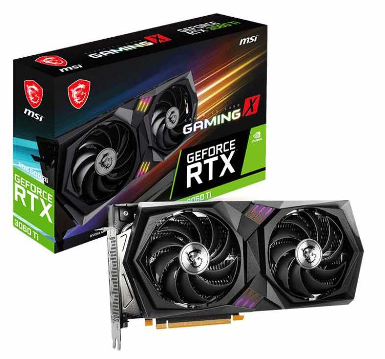 Видеокарта MSI PCI-E 4.0 RTX 3060 Ti GAMING X 8G LHR NVIDIA GeForce RTX 3060Ti 8192Mb 256 GDDR6 1770/14000 HDMIx1 DPx3 HDCP Ret — фото 5