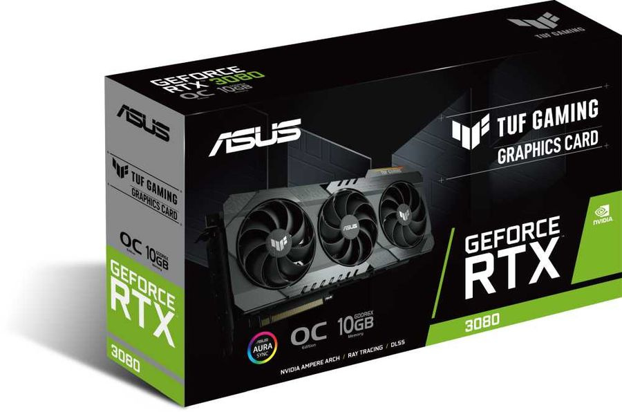 Видеокарта Asus PCI-E 4.0 TUF-RTX3080-O10G-V2-GAMING NVIDIA GeForce RTX 3080 10240Mb 320 GDDR6X 1440/19000 HDMIx2 DPx3 HDCP Ret — фото 11